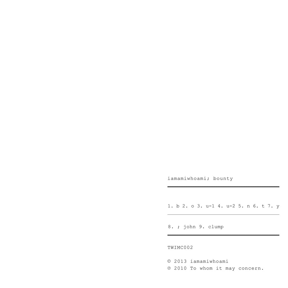 iamamiwhoami - bounty - vinyl