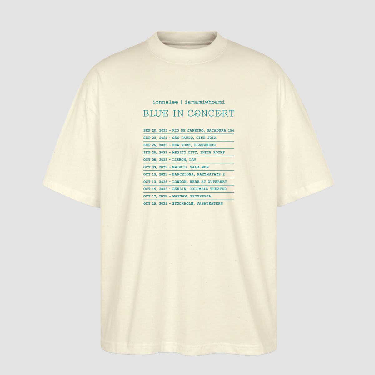 ionnalee | iamamiwhoami - BLUE IN CONCERT - tour tee