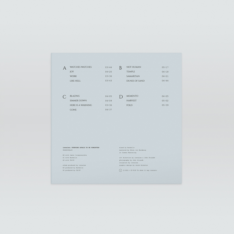 ionnalee - EVERYONE AFRAID TO BE FORGOTTEN - vinyl