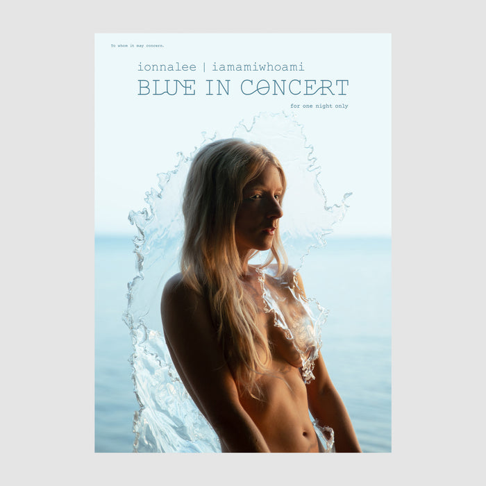 ionnalee | iamamiwhoami BLUE IN CONCERT poster